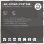 SleepNest iGolden Comfort Lux Medium Firm Pocket Spring King Mattress - 180x200x25 cm