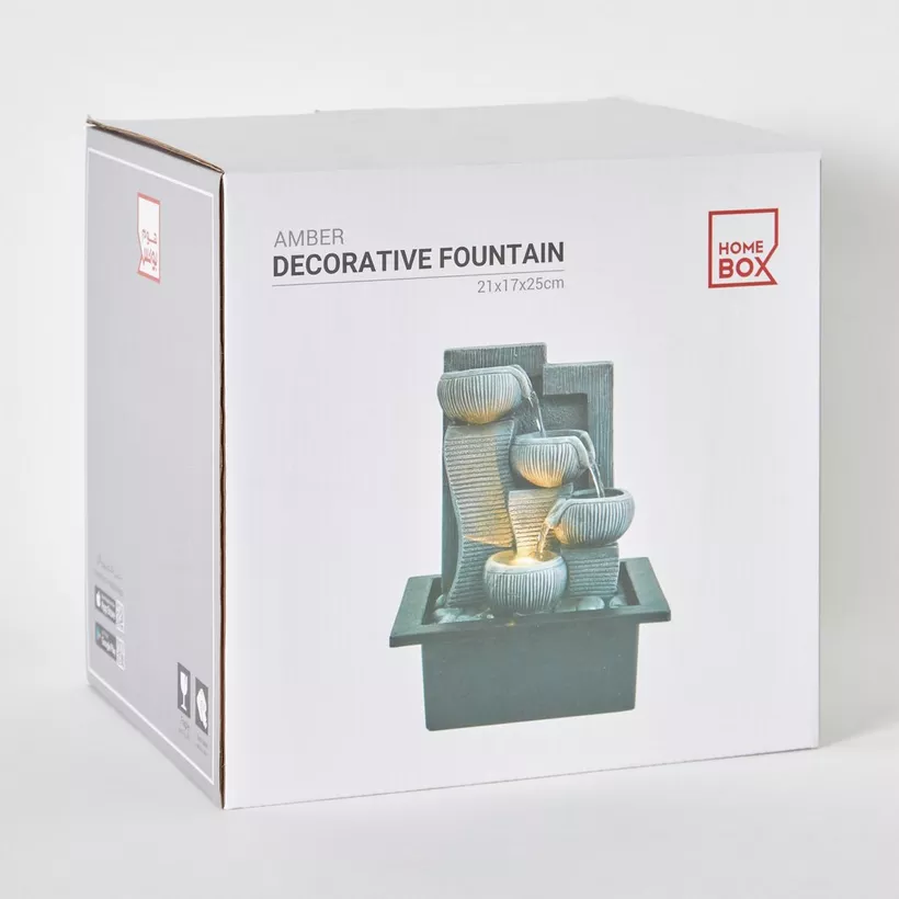 Albane Fountain with Yellow Head Light - 21x17x25 cm - Image 2
