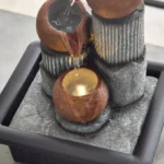 Albane Fountain with Yellow Head Light - 21x17x25 cm