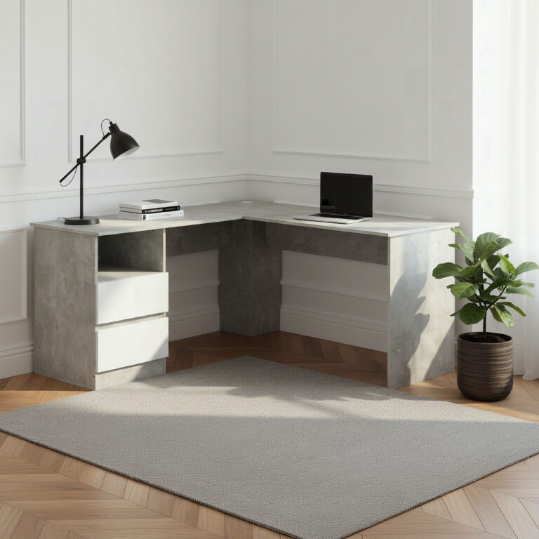 Alford Patara Corner Study Desk with 2 Drawers
