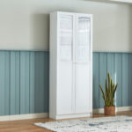 Frankfurt 6-Tier Multipurpose Bookcase Storage Unit with Panel and Acrylic Doors