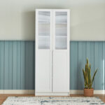 Frankfurt 6-Tier Multipurpose Bookcase Storage Unit with Panel and Acrylic Doors