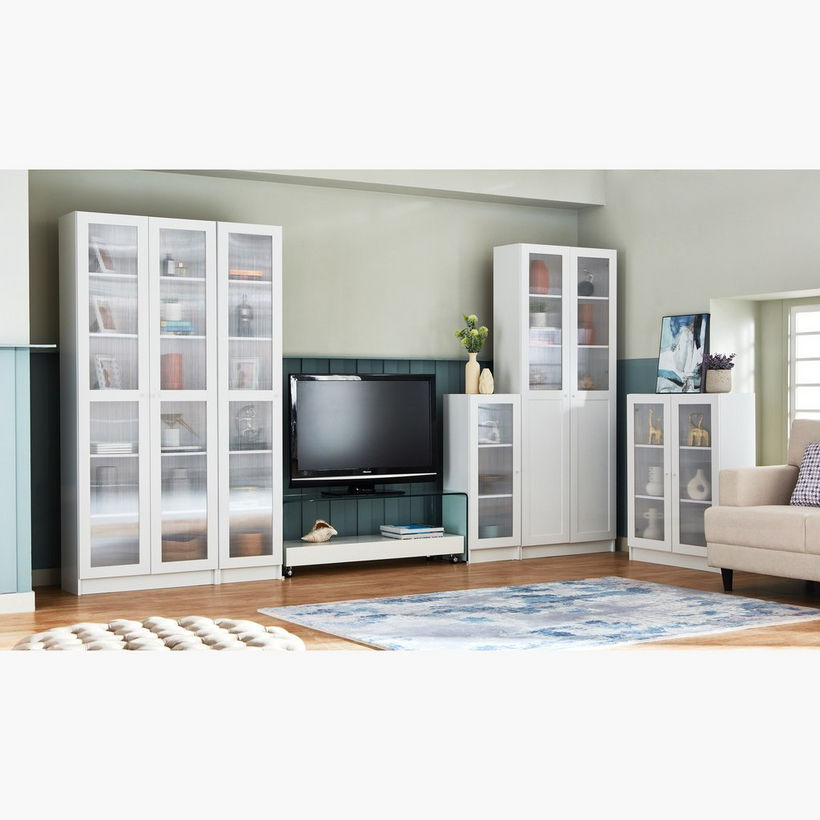 Frankfurt 3-Tier Multipurpose Bookcase Storage Unit with 2 Acrylic Doors - Image 14