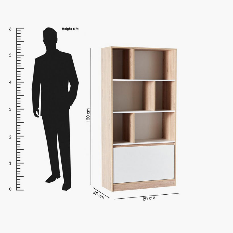 Alford Patara 3-Tier Bookcase with Drawer - Image 2