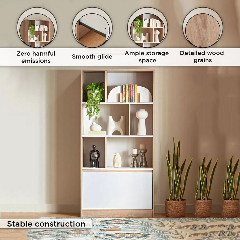 Alford Patara 3-Tier Bookcase with Drawer - Image 7