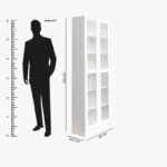 Frankfurt 6-Tier Multipurpose Bookcase Storage Unit with 2 Acrylic Doors