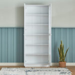 Frankfurt 6-Tier Multipurpose Bookcase Storage Unit with 2 Acrylic Doors