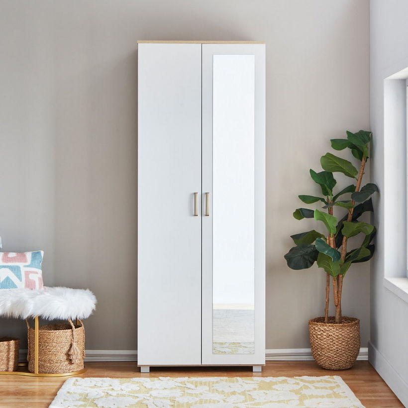 Capri Moonlight 33-Pair Tall Shoe Cabinet with Mirror - Image 4