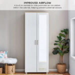 Capri Moonlight 33-Pair Tall Shoe Cabinet with Mirror