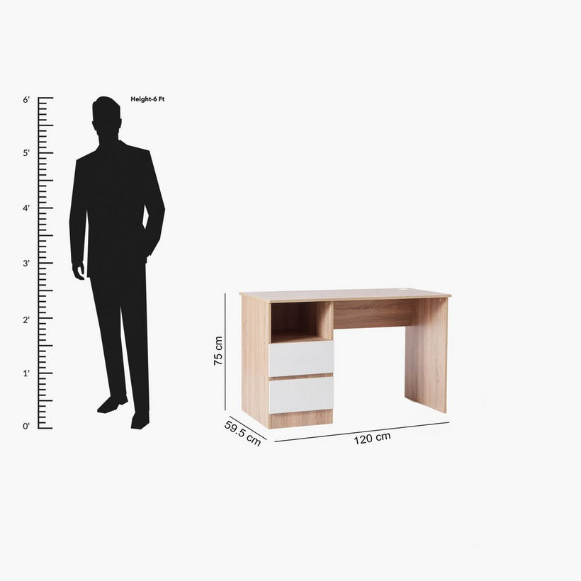 Alford Patara 2-Drawer Study Desk - Image 12