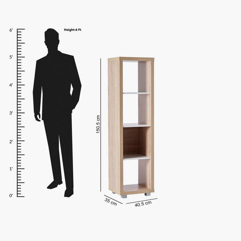 Alford Patara 4-Cube Divider Bookcase - Image 2