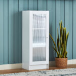 Frankfurt 3-Tier Multipurpose Bookcase Storage Unit with Acrylic Door