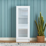 Frankfurt 3-Tier Multipurpose Bookcase Storage Unit with Acrylic Door