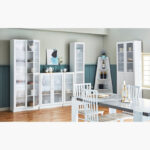 Frankfurt 3-Tier Multipurpose Bookcase Storage Unit with Acrylic Door
