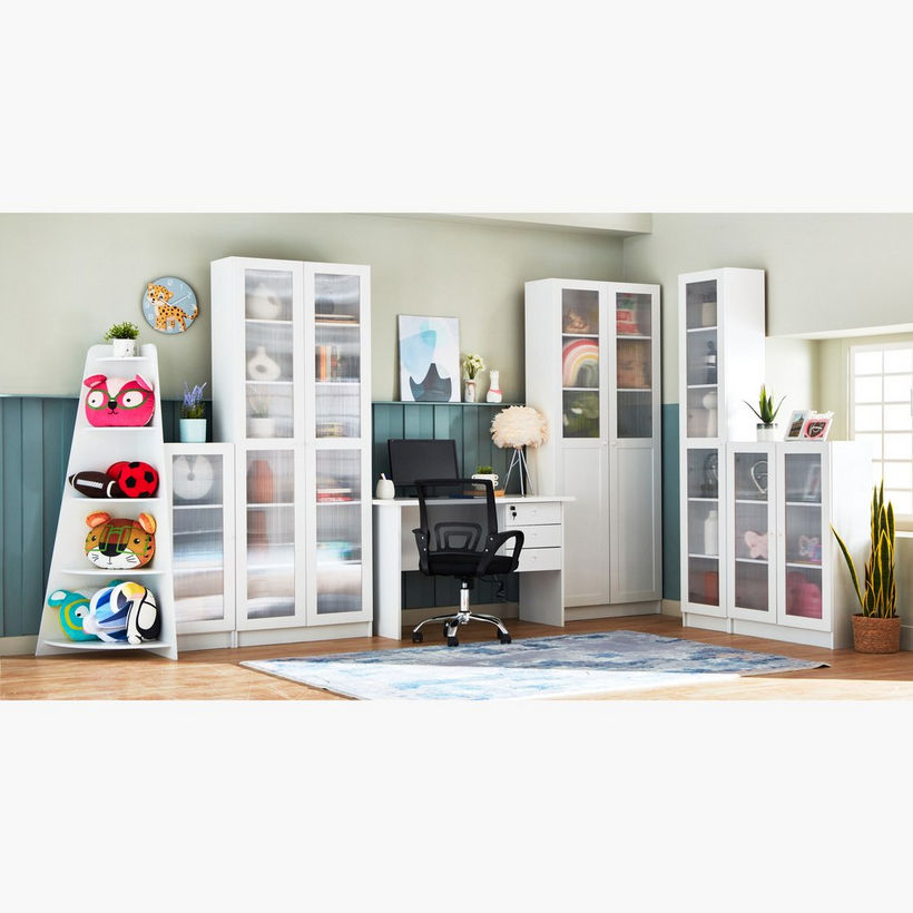 Frankfurt 3-Tier Multipurpose Bookcase Storage Unit with 2 Acrylic Doors - Image 11