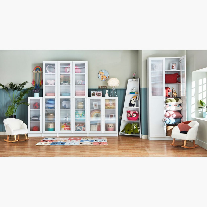 Frankfurt 3-Tier Multipurpose Bookcase Storage Unit with 2 Acrylic Doors - Image 12