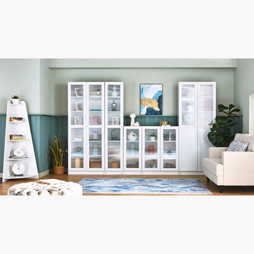 Frankfurt 3-Tier Multipurpose Bookcase Storage Unit with 2 Acrylic Doors - Image 15