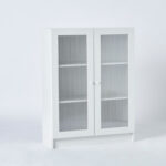 Frankfurt 3-Tier Multipurpose Bookcase Storage Unit with 2 Acrylic Doors