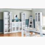 Frankfurt 6-Tier Multipurpose Bookcase Storage Unit with Acrylic Door