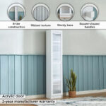 Frankfurt 6-Tier Multipurpose Bookcase Storage Unit with Acrylic Door