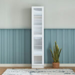 Frankfurt 6-Tier Multipurpose Bookcase Storage Unit with Acrylic Door
