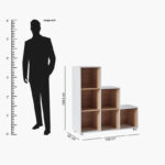 Movo Alford Lyon 6-Cube Step Bookcase