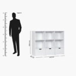 Movo Vanilla Cody Storage Cabinet with 3 Drawers