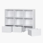 Movo Vanilla Cody Storage Cabinet with 3 Drawers