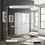 Kulltorp Plus 3-Door Wardrobe with Mirror and Lock