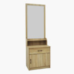 Movo Oasis 1-Drawer 1-Door Tall Dresser with Mirror and Stool