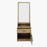 Movo Oasis 1-Drawer 1-Door Tall Dresser with Mirror and Stool