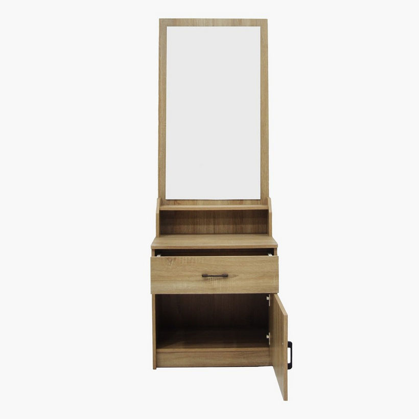 Movo Oasis 1-Drawer 1-Door Tall Dresser with Mirror and Stool - Image 4
