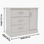 Blair 3-Drawer 1-Door Dresser without Mirror