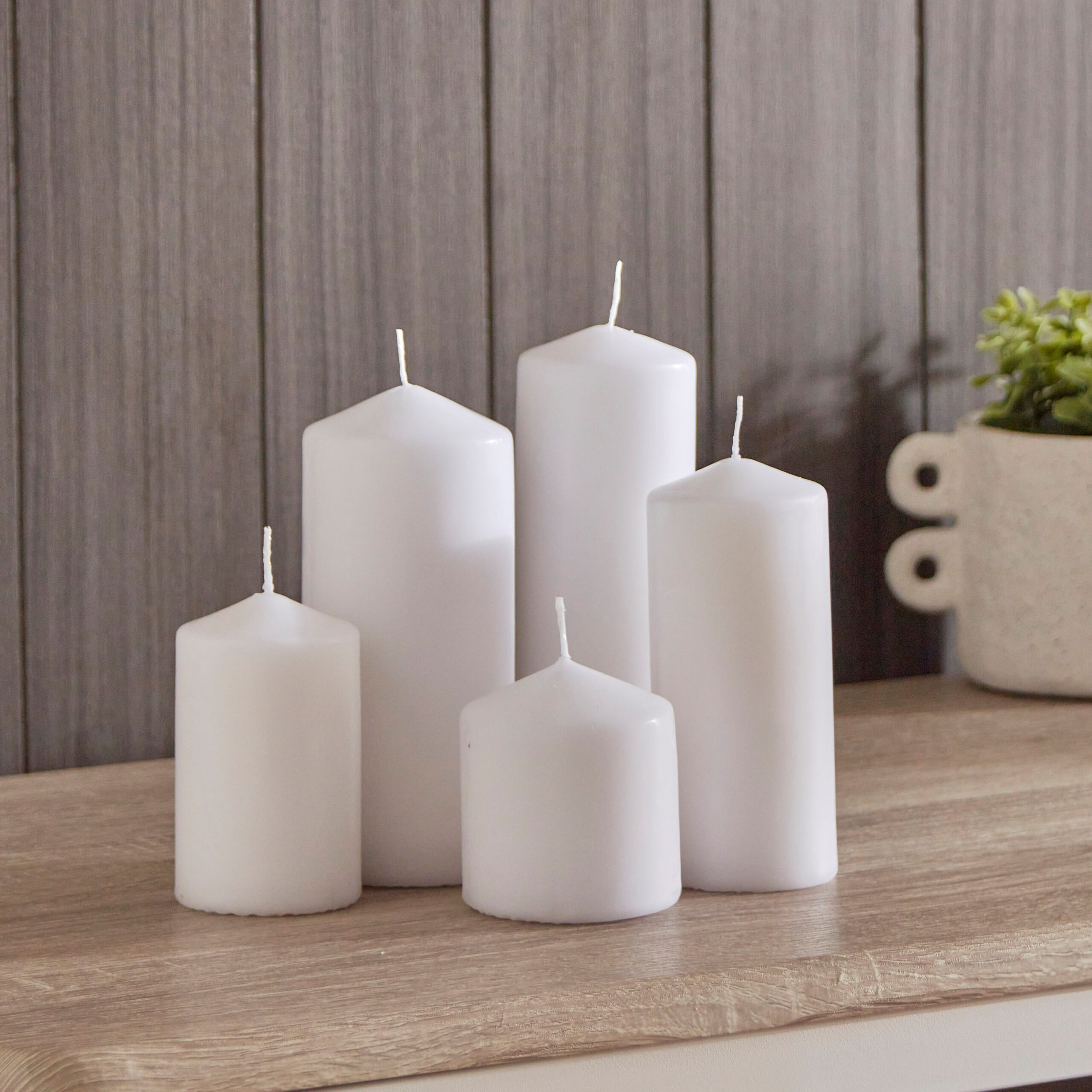 Luna 5-Piece Pillar Candle Set