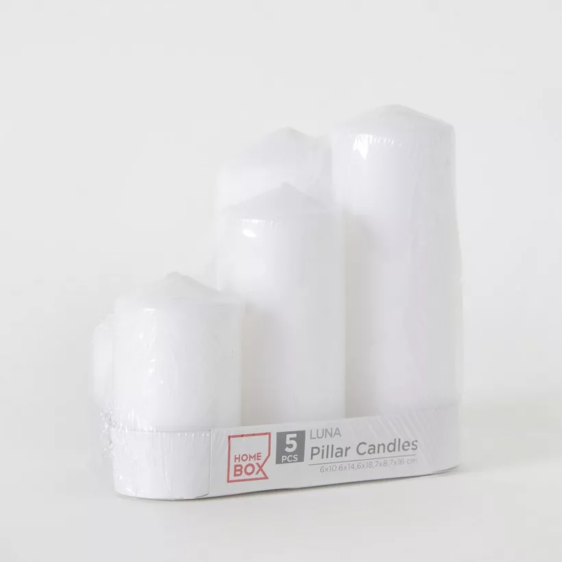 Luna 5-Piece Pillar Candle Set - Image 2