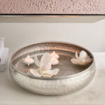 Avya Metal Hammered Urli - 30x30x7 cm