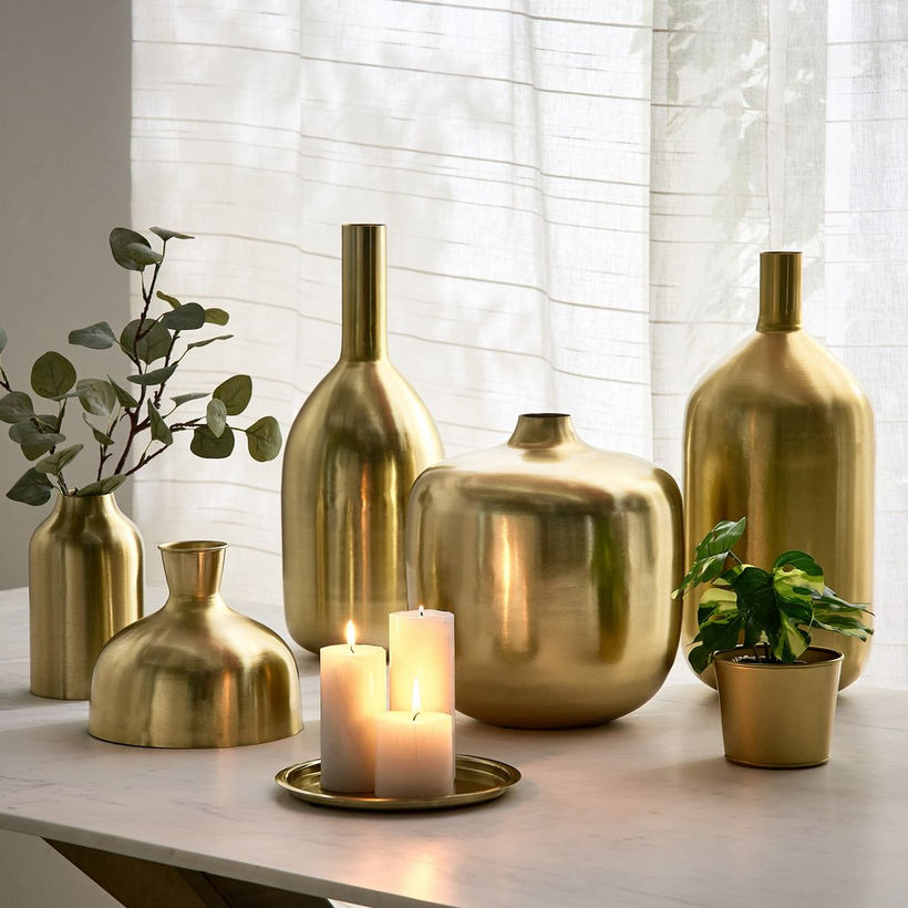 Avya Metal Modern Vase - 20.5x20.5x17 cm - Image 2