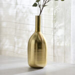 Avya Metal Narrow Mouth Vase - 15x15x48 cm