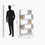 Movo Lyon 5-Tier Bookcase