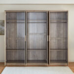 Curvy 6-Door Wardrobe with Mirror