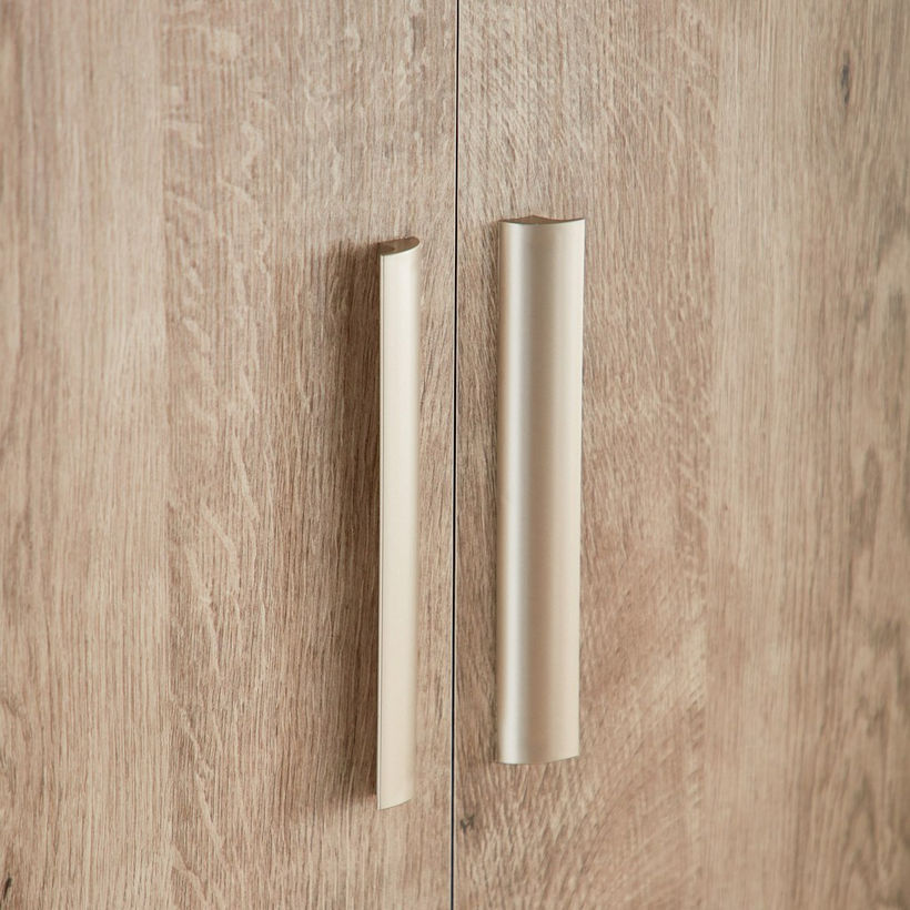 Curvy 6-Door Wardrobe with Mirror - Image 7