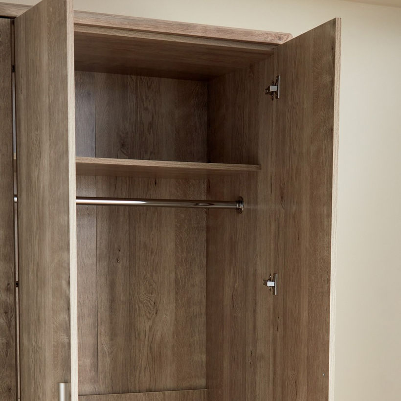Curvy 6-Door Wardrobe with Mirror - Image 9