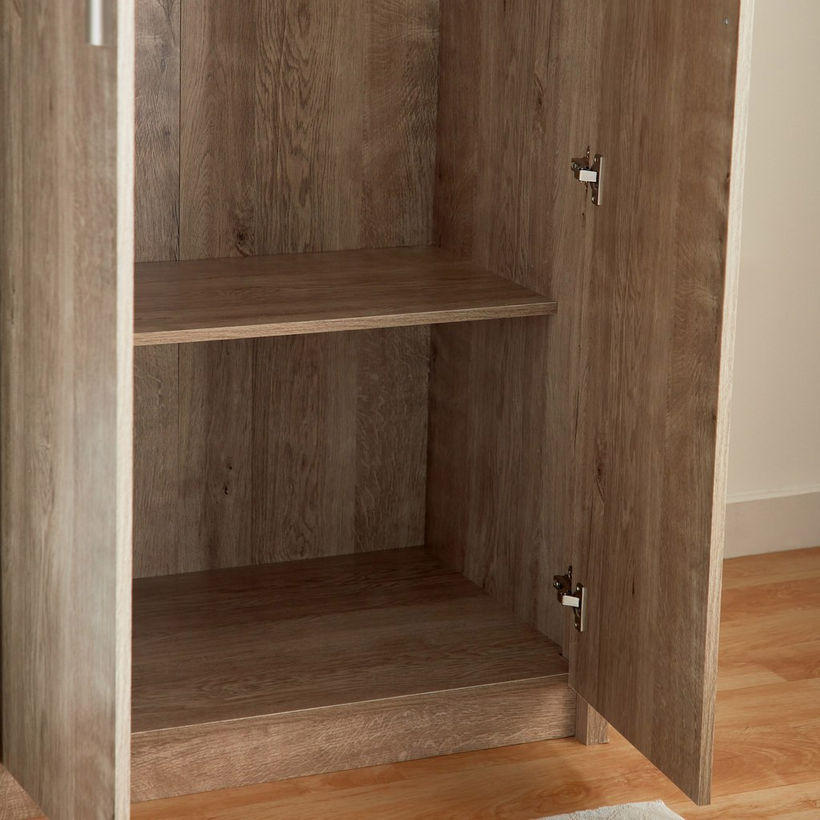 Curvy 6-Door Wardrobe with Mirror - Image 12