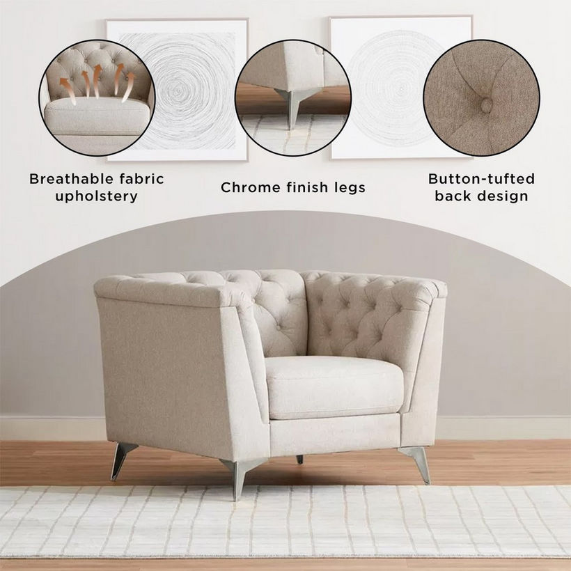 Hax 1-Seater Fabric Sofa - Image 6