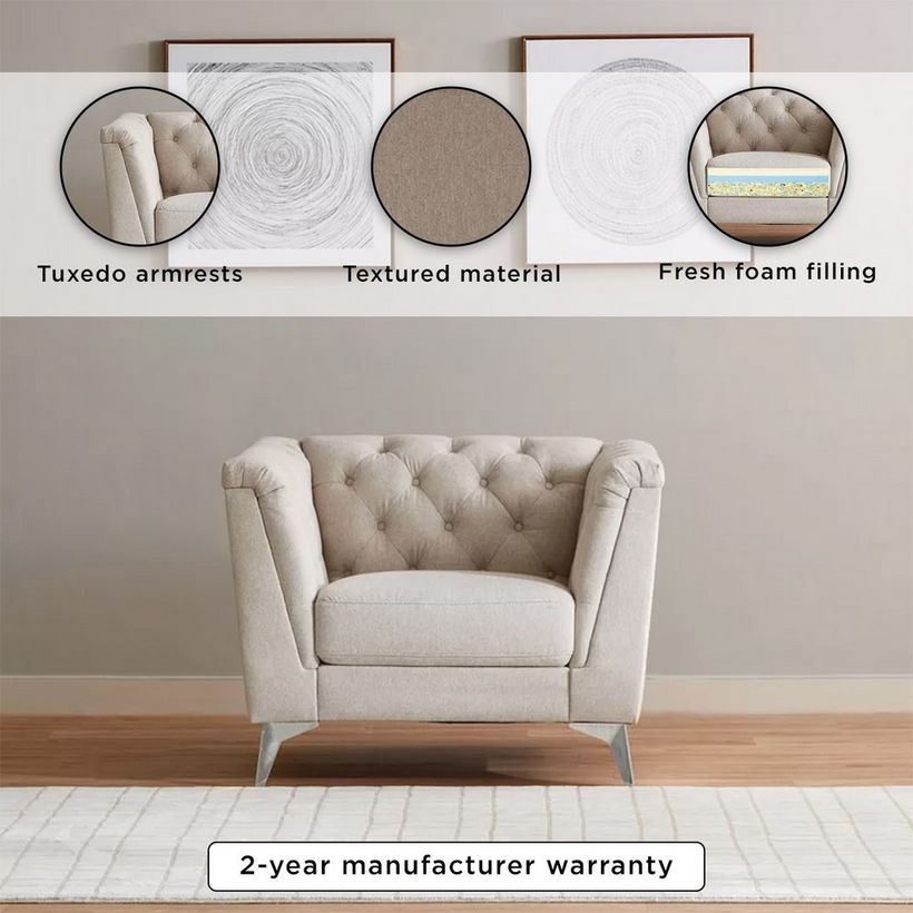 Hax 1-Seater Fabric Sofa - Image 7