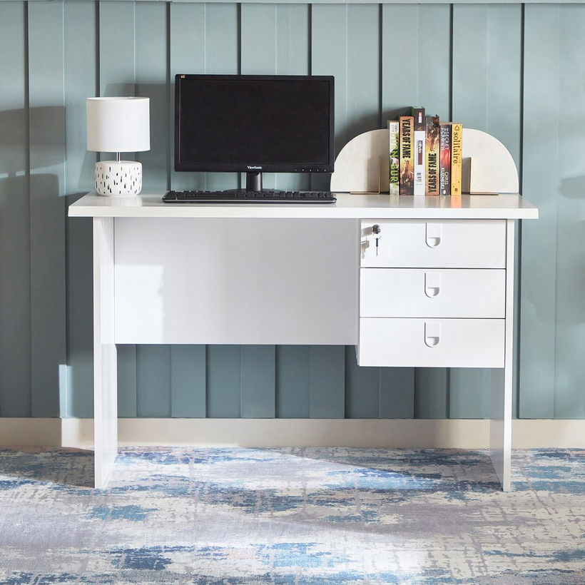 Lisbon Study and Office Desk with 3 Drawers - Image 3