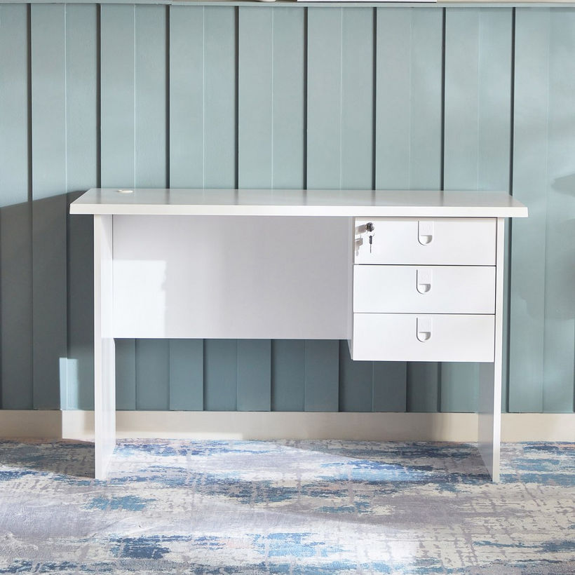 Lisbon Study and Office Desk with 3 Drawers - Image 4