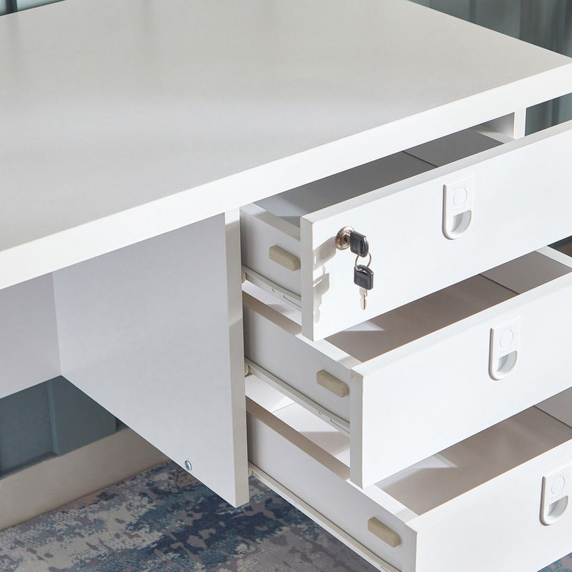 Lisbon Study and Office Desk with 3 Drawers - Image 8