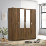 Kulltorp Plus 4-Door Wardrobe with Mirror and Lock