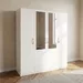 Kulltorp Plus 4-Door Wardrobe with Mirror and Lock - Image 15